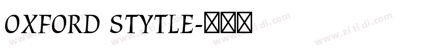 OXFORD STYTLE字体转换